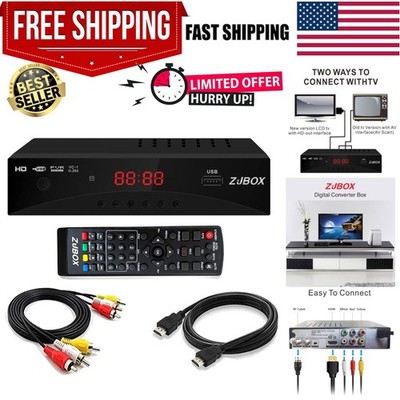 Full HD Digital TV Converter Box - ATSC Tuner with USB Playback & Recording