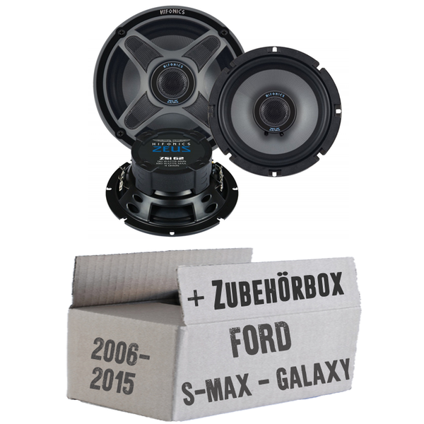 Hifonics Lautsprecher FüR Ford S-Max/Galaxy 16Cm Koax Einbauset Kfz Auto Boxen-image