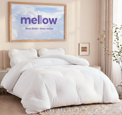 #ad Mellow King Cal Comforter Extra Fluffy Down Alternative White $259.99