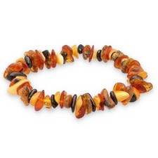 Bernstein Splitterarmband Multicolor Edelstein Armband Steinarmband dehnbar