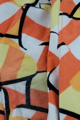 Lularoe Kids Leggings S/M Halloween Candy Corn Black Trim #A014 - Picture 3 of 4