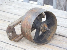 Antique Tractor Hit Miss Engine 4"Flat Belt Pulley Tensioner Idler Buzz Saw Mill