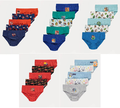5er Pack Jungen Slip Unterwäsche Pants Bluey Cars Toy Story Spiderman Paw Patrol