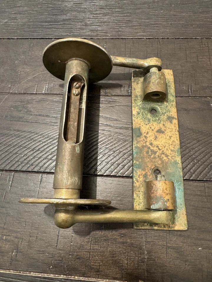 老式古董原版青铜卫生纸架滚轮浴室配件 — 第 3/4 张图片