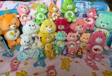Care Bear Plush/Figures/Blanket…. 2002 Vintage Lot Of 23