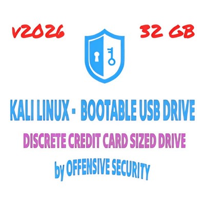 Kali Linux Bootable USB Credit Card Flash Drive | 32GB | DISCRETE FREE SHIPPING!