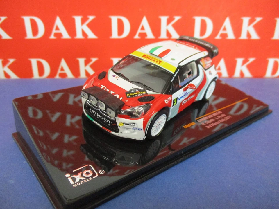 Die cast 1/43 Modellino Auto Citroen DS3 WRC Rally Monza 2011 R. Capello by Ixo - Immagine 2 di 4
