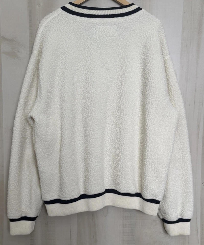 De Colección Polo Deportivo Ralph Lauren Polar Sudadera Para Hombre XL Crema Hecha en EE. UU. Foto 3 de 4