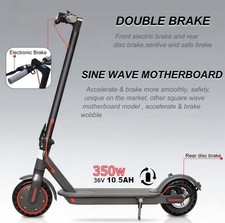 350W Folding Electric Scooter Dual Brake App Monitoring 8.5" Solid Tires