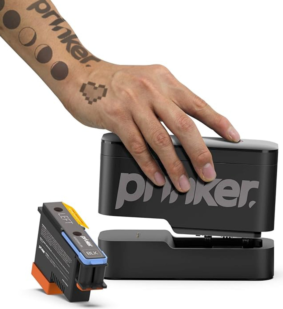 Prinker S Imprimante de Tatouage Temporaire noir portable avec cartouche incluse