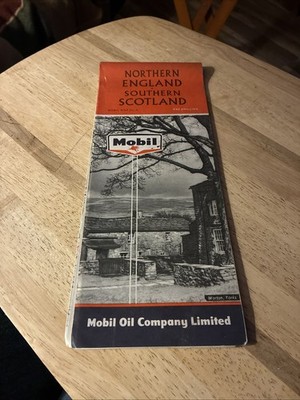 Northern England and Southern Scotland 'Mobil' Road Map No. 3 1963