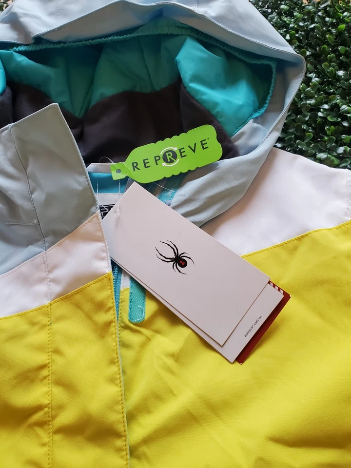 Spyder Girls Zoey Performance Ski Jacket Winter Coat💙💛Girls 16 - XL ~ NWT - Image 4 of 4