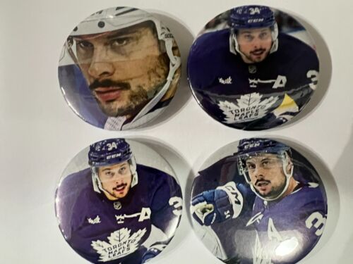 Austin Mathews 4 Buttons Toronto Maple Leafs NHL Hockey
