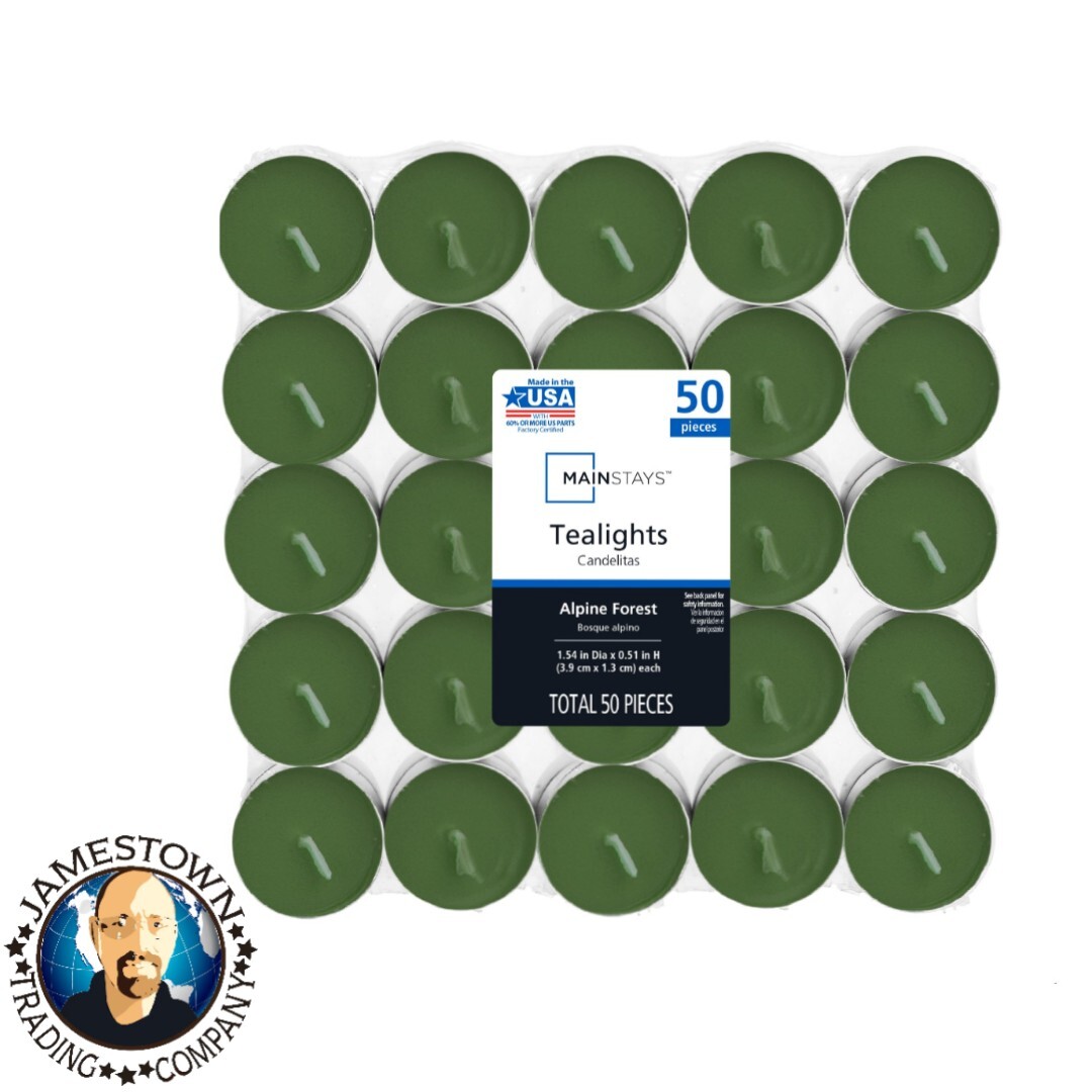 Mainstays Alpine Forest Scented Indoor/ Outdoor Tealight Candles, 50