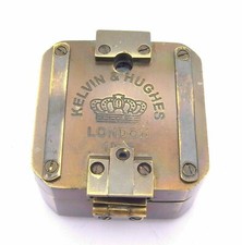 Brújula de latón antigua/vintage Kelvin & Hughes 1917 Brunton Brújula Regalo