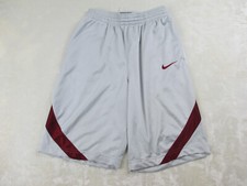 VINTAGE Nike Shorts Mens Small Gray Uncompromising Excellence Swoosh Basketball*