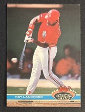 1991 Topps Stadium Club Ray Lankford Rookie Card (RC) #537 Cardinals OF VGEX O/C