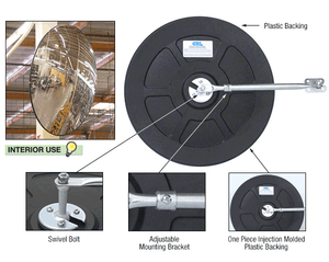 CRL 30 Diameter Circular Heavy-Duty Glass Convex Mirror - CVM8030 CRL 30 Diameter Circular Heavy-Duty Glass Convex Mirror - CVM8030