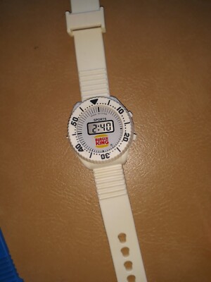 Lot of 4 Burger King Sports Watches Rubber White & Blue Vintage 1