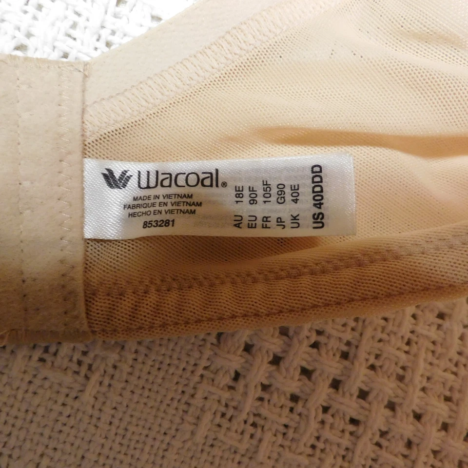 Wacoal T 恤文胸 853281 终极侧面平滑无缝米色尺寸 40DDD 40F — 第 3/4 张图片