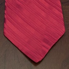 Vintage City Of London Red 100% Imported Silk Men’s Neck Tie Made In USA