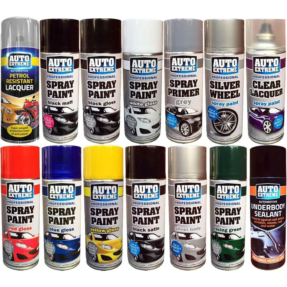 Spray Paint Aerosol Auto Car Primer Matt Gloss Lacquer Restore Metal 400ml