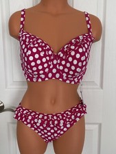 Figleaves 34F Bikini Top Sz 10 Bikini Bottom Set NWT