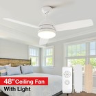 New Listing48inch Ceiling Fans With Light and Remote Control