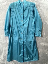 Totes Trench Coat Womens 14 Large Rain Jacket Long Blue Lightweight Vintage 46
