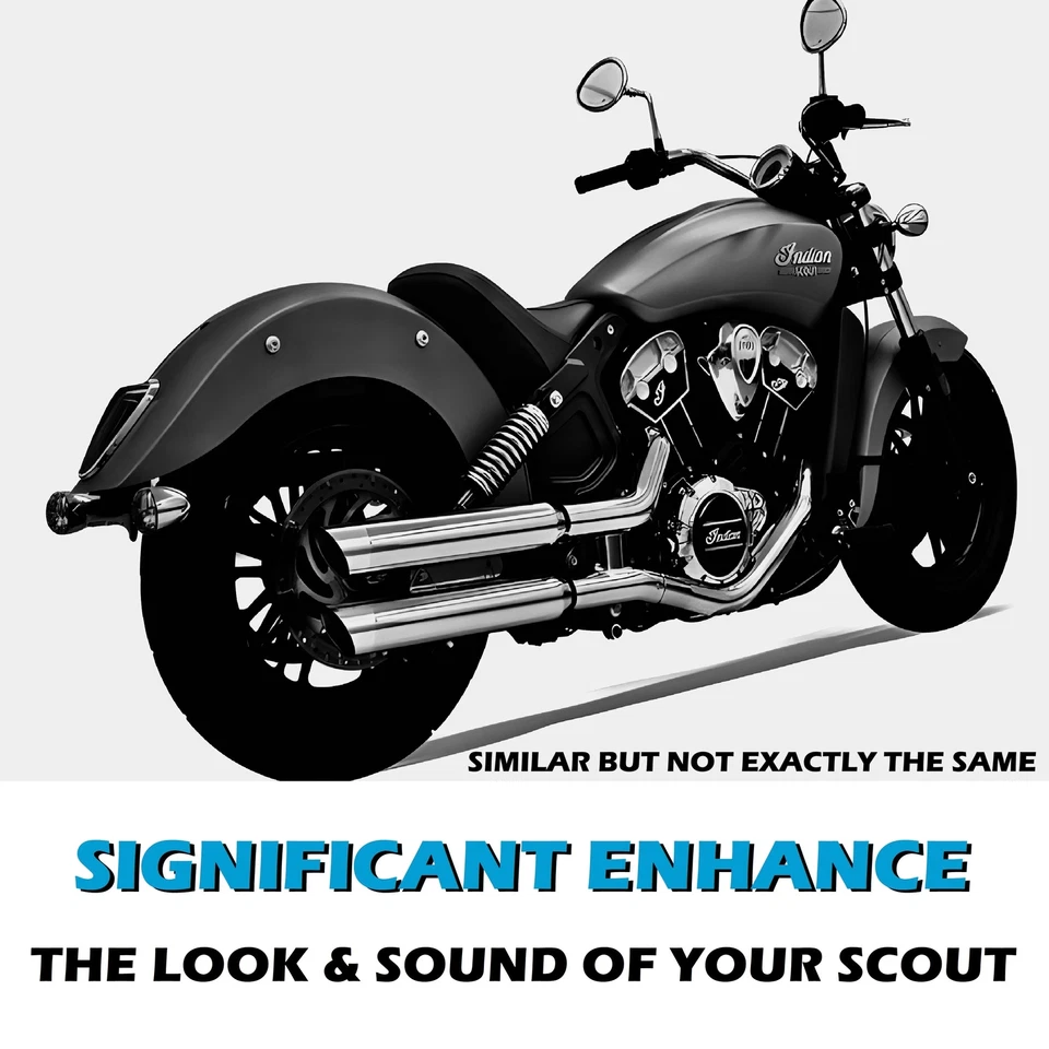3.0'' Slip Ons for Indian Scout Exhaust, Amazing Sound for Indian Scout Muffler - Image 2 of 4