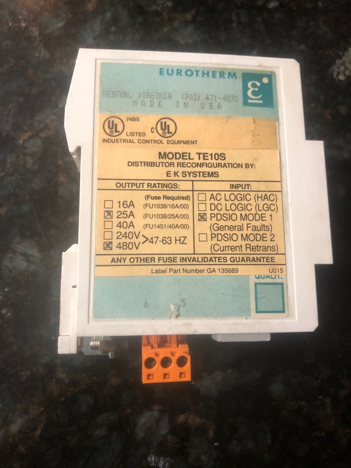 Eurotherm TE10S PDSIO Scheda 85536*10041-MJ - Usata Ma Perfetta, Testata! - 3