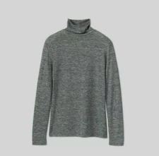 a New Day Long Sleeve Turtleneck Cozy Gray T-Shirt Women's Size XS