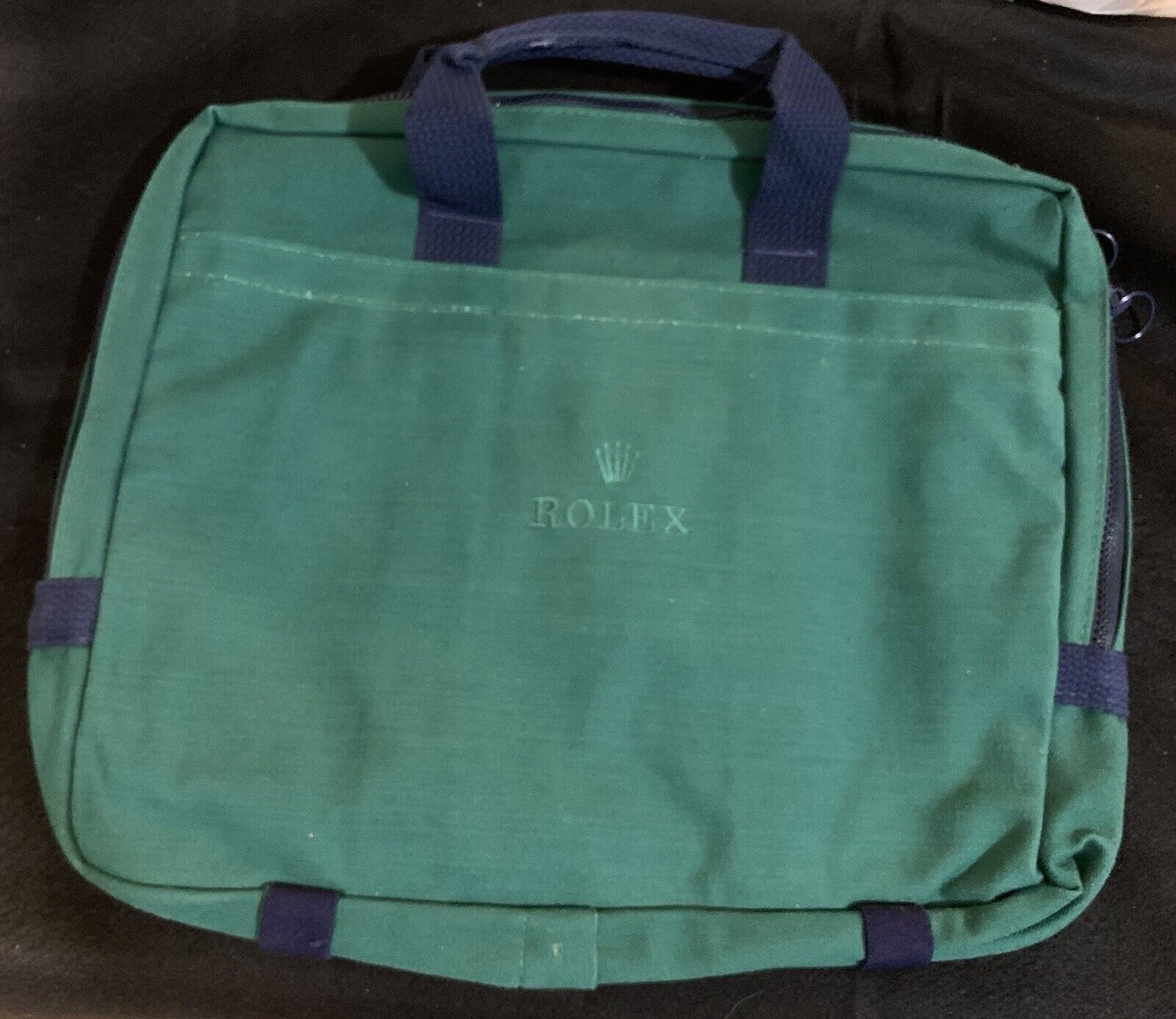 Rolex green canvas briefcase made in the USA by Ha-Lo Industries in the 90s