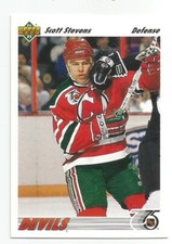 SCOTT STEVENS 1991-92 UPPER DECK CARD MINT CONDITION