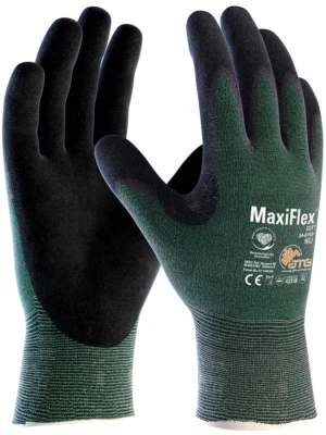 ATG MaxiFlex Gloves Cut Level 3. Work Unisex Cut Resistant Nitrile Foam Coating