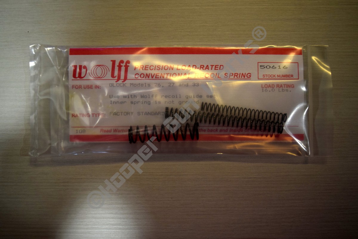 Wolff for GLOCK 26, 27, 33, Standard Recoil Spring 16LB - 50616 | eBay