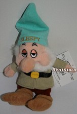Snow White  Seven 7 Dwarfs Sleepy Dwarf Plush bean bag toy DISNEY STORE NWT