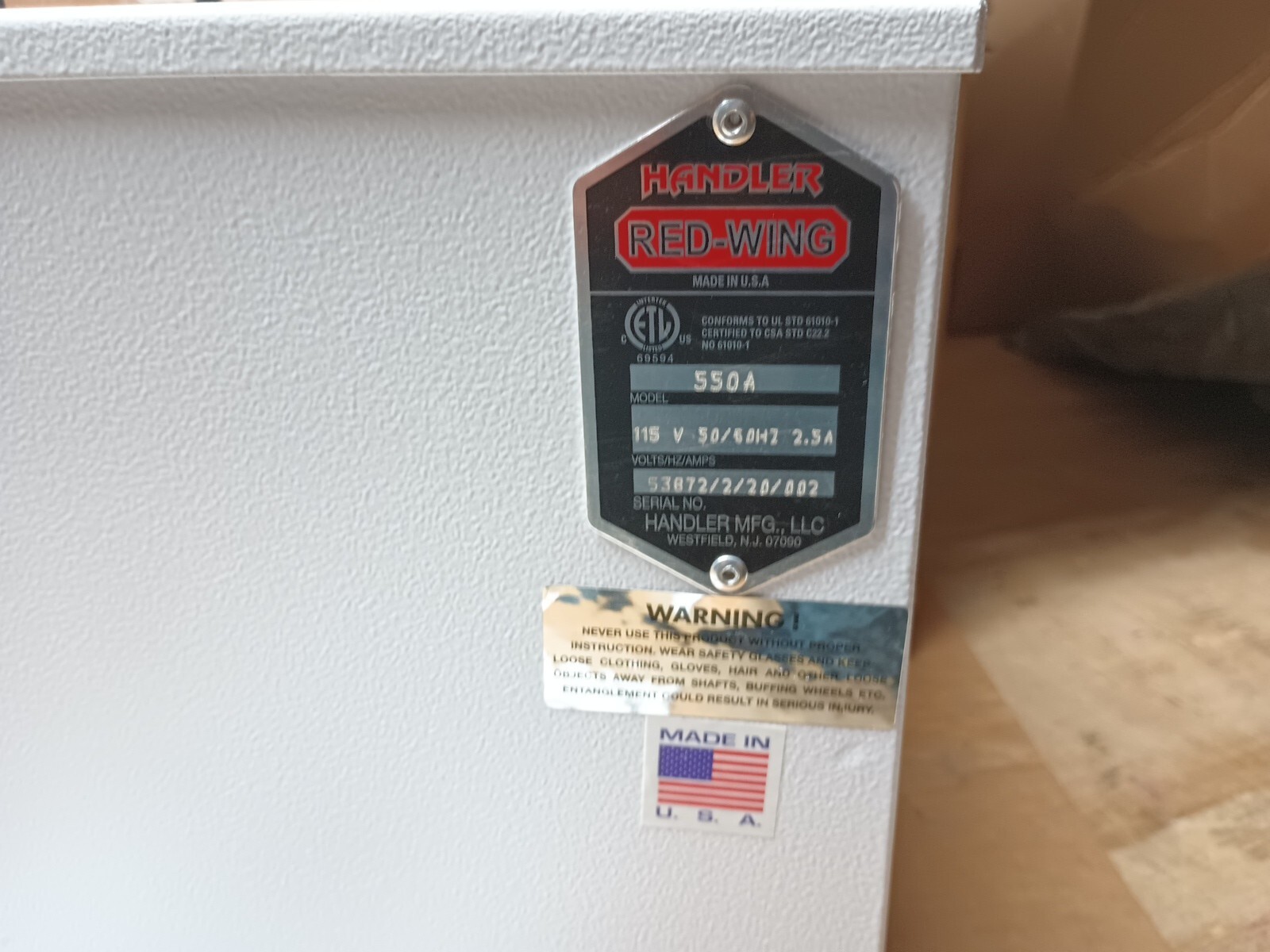 Handler Red Wing Dust Collector Under Bench PortaVac BRAND NEW Dental