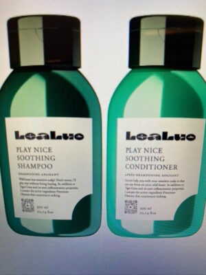 Lealuo Hair Care Shampoo & Conditioner 100% Vegan 10.14 oz PLAY NICE SOOTHING