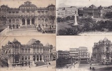 Lot de 4 cartes postales anciennes postcard ALGERIE ALGERIA ORAN hôtel de ville