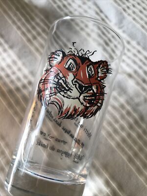 Vintage Esso Tony Tiger in Your Tank Exxon Mobil Gas Drinking Glass Tumbler