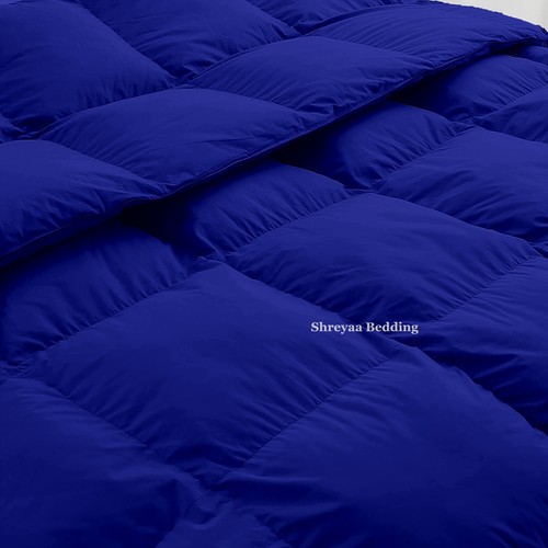 8 PCs Bedding (Comforter+Sheet Set+Duvet Set) 1000 TC Egyptian Cotton Royal Blue - Picture 8 of 18