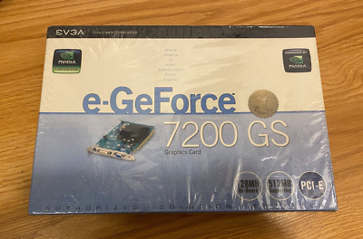 New Sealed EVGA e-GeForce 7200GS 128MB PCI-E DDR2