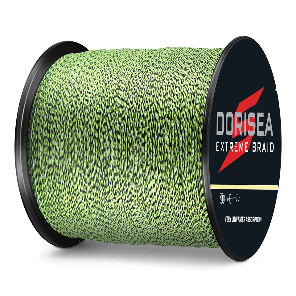 Dorisea Treccia 100m-2000m Maculato Verde e Nero Lenza da pesca intrecciata - Imagen 3 de 4