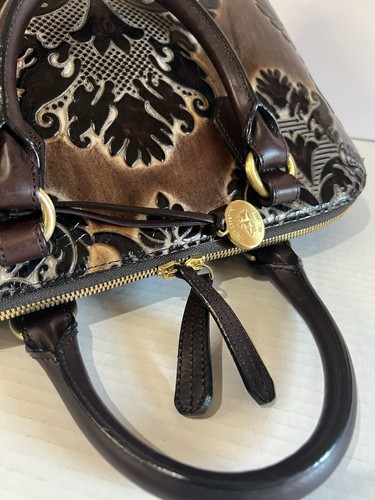 PO Brahmin Umhängetasche Vivian Limited Edition Espresso Fresco Damast Floral - Bild 15 von 20
