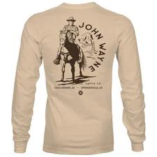 Hooey Men's John Wayne Light Tan Graphic T-Shirt HT1732TN