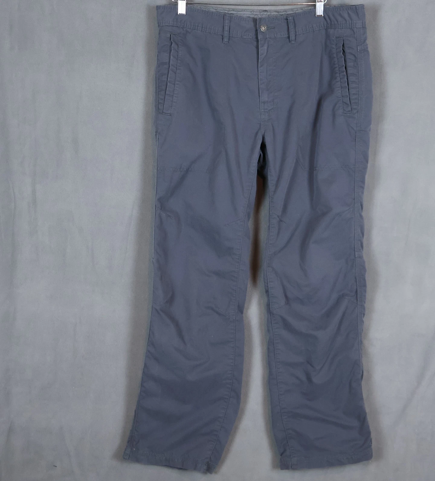 Prana Pants Mens 36x32 Gray Twill Technical Hiking Gorpcore Organic Cotton