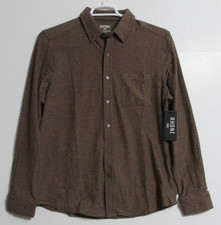 Men's Rhone Classic Fit Long Sleeve WFH Shirt Cafe Noir Heather Size Medium