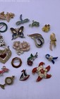 Assortment of Silver & Gold Tone Enamel Costume Brooches — photo 4