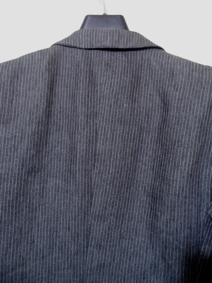 Blazer chaqueta deportiva Ermenegildo Zegna gris a rayas lino 2 botones 36 Foto 4 de 4